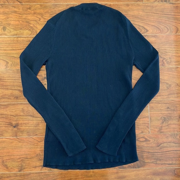 J. Crew Black Ribbed Long Sleeve Crewneck Knit Sweater - Picture 5 of 6